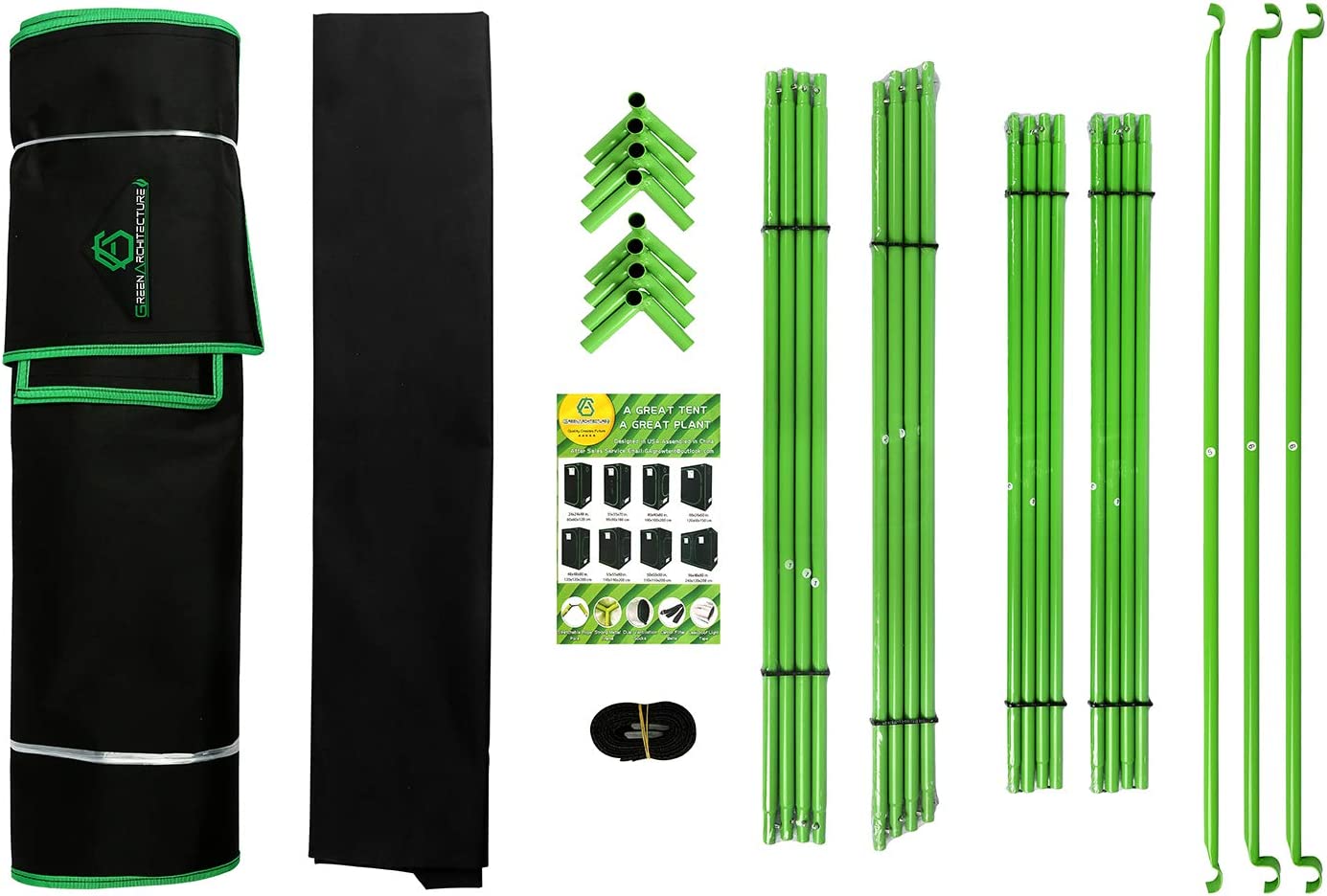 GA Grow Tent 48x48x80 4x4 Reflective Mylar Hydroponic Grow Tent with Observation Window and Waterproof Floor Tray for Indoor Plant Growing (48x48x80)