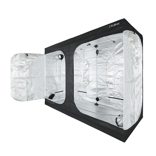 CAUBAK Grow Tents 96"X48"X78" High Reflective Grow Tent Indoor Grow Room for Planting Fruit Flower Veg with Removable Water-Proof Floor Tray 8x4