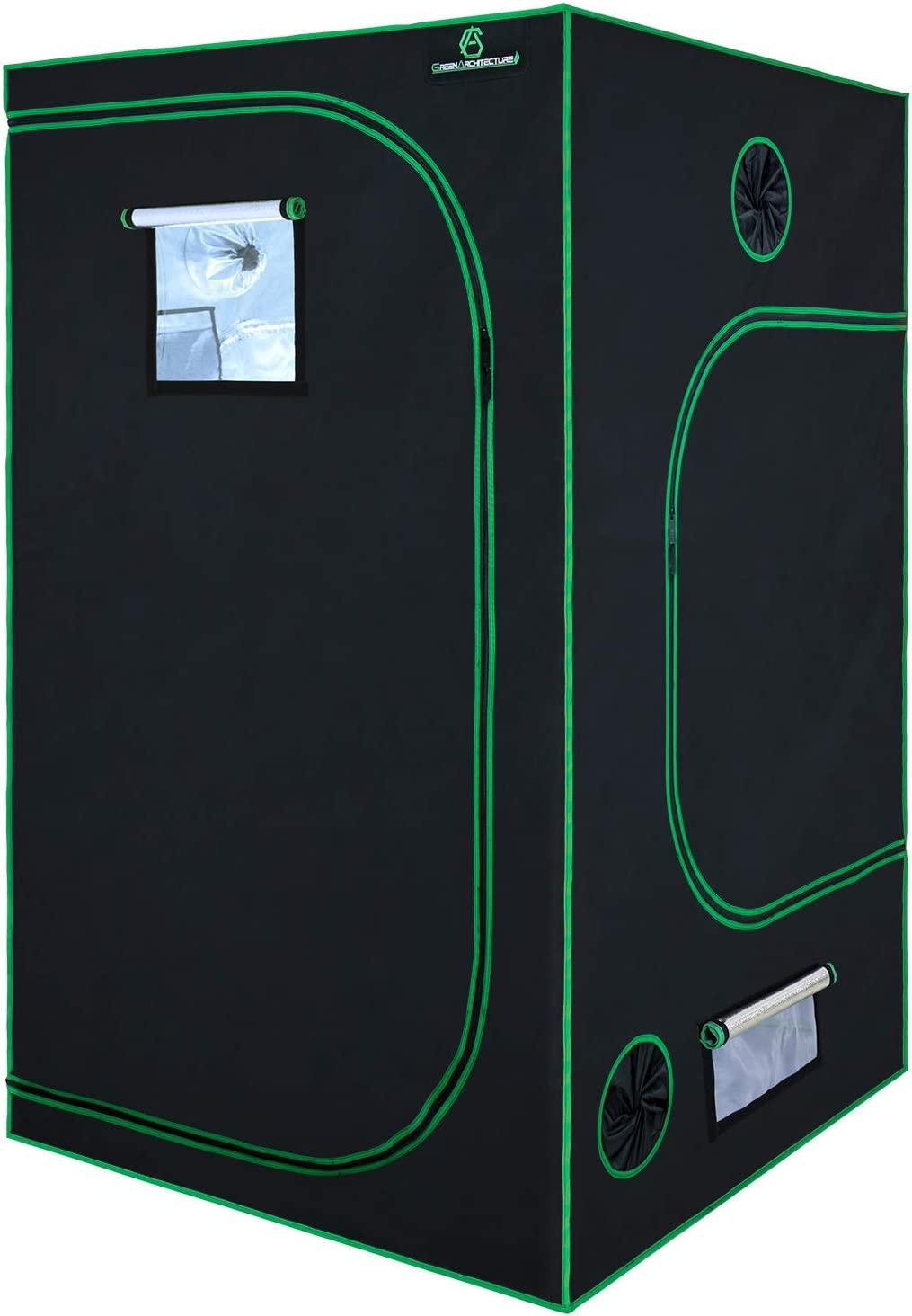 GA Grow Tent 48x48x80 4x4 Reflective Mylar Hydroponic Grow Tent with Observation Window and Waterproof Floor Tray for Indoor Plant Growing (48x48x80)
