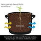 5-Pack 5 Gallon Grow Bags Heavy Duty 300G Thickened Nonwoven Plant Fabric Pots with Handles